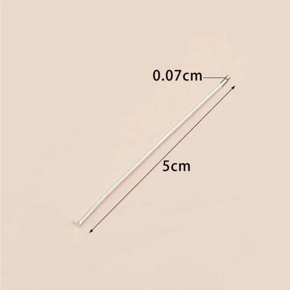 Flat head Pin for Jewelry Making - Silver - Picture 2 of 8